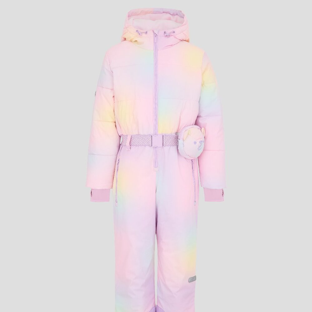 Winter Ski Multicolor Overall with belt and bag